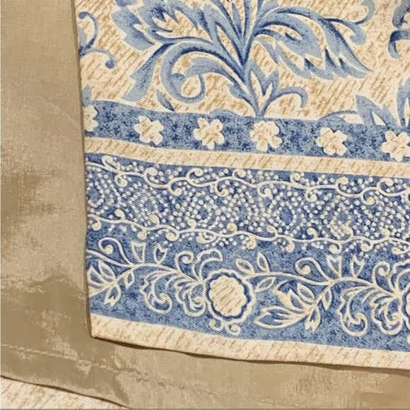 Barrie Pace Tailleur Platinum Silk Wool  Wrap Around Button Chinoiserie Skirt - Picture 4 of 8